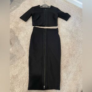 Zara W&B black skirt & top